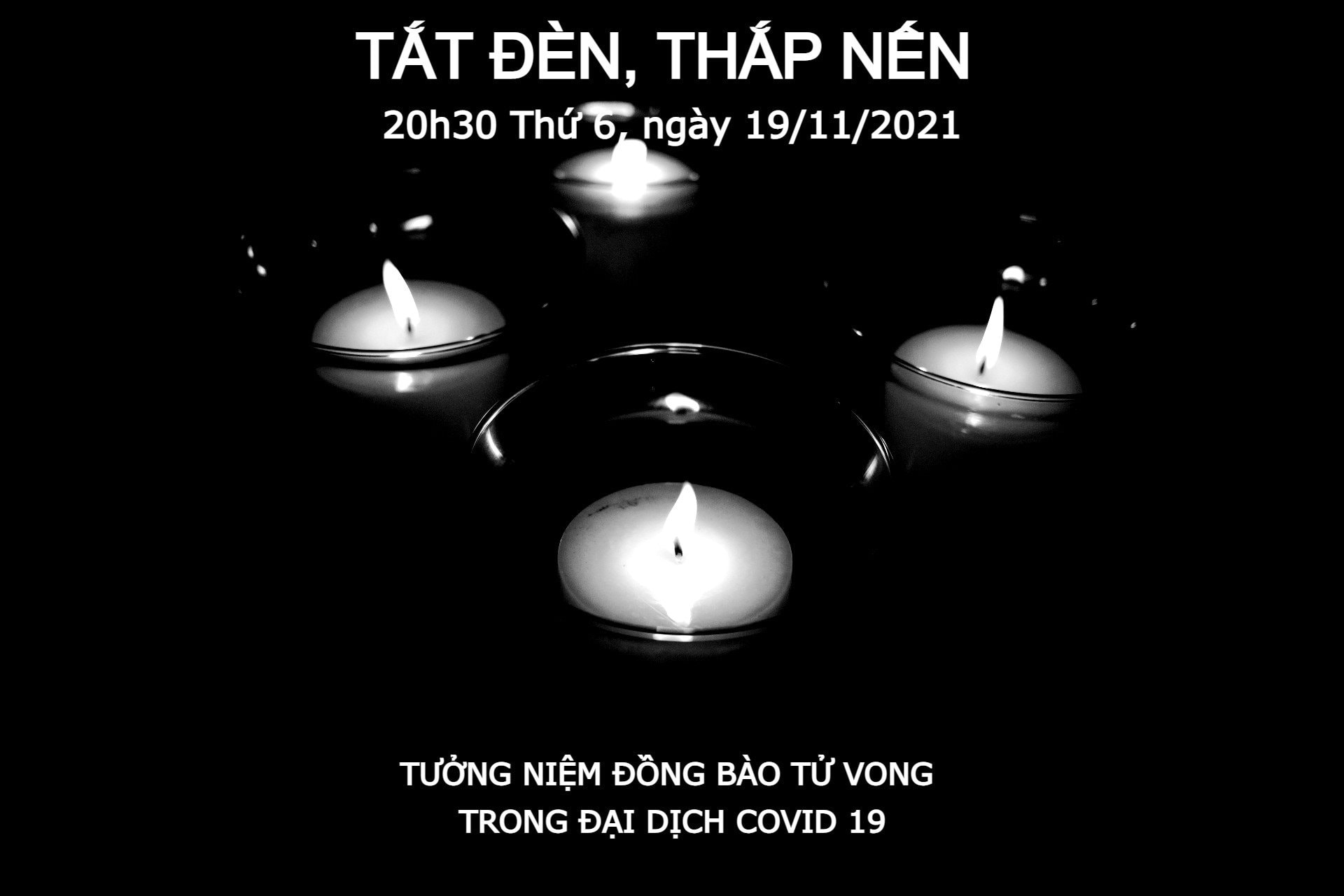 Tưởng niệm đồng bào tử vong trong đại dịch Covid -19