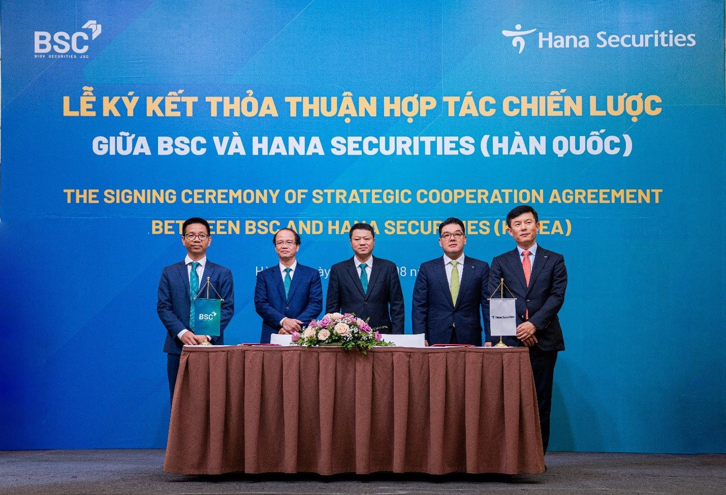 HANA Securities (Hàn Quốc) đã chính thức thanh toán để trở thành cổ đông chiến lược của Công ty Chứng khoán BIDV (BSC) 