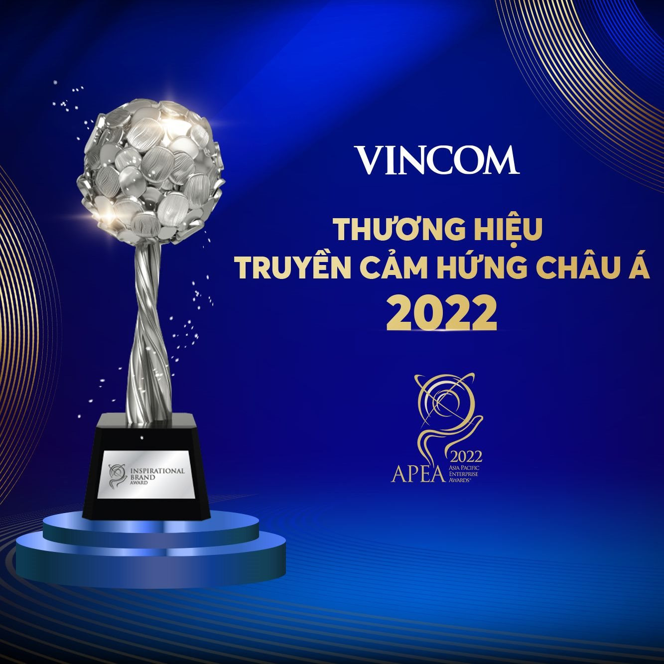 Vincom Retail nhận Giải thương hiệu truyền cảm hứng châu Á - Thái Bình Dương 2022 tại APEA