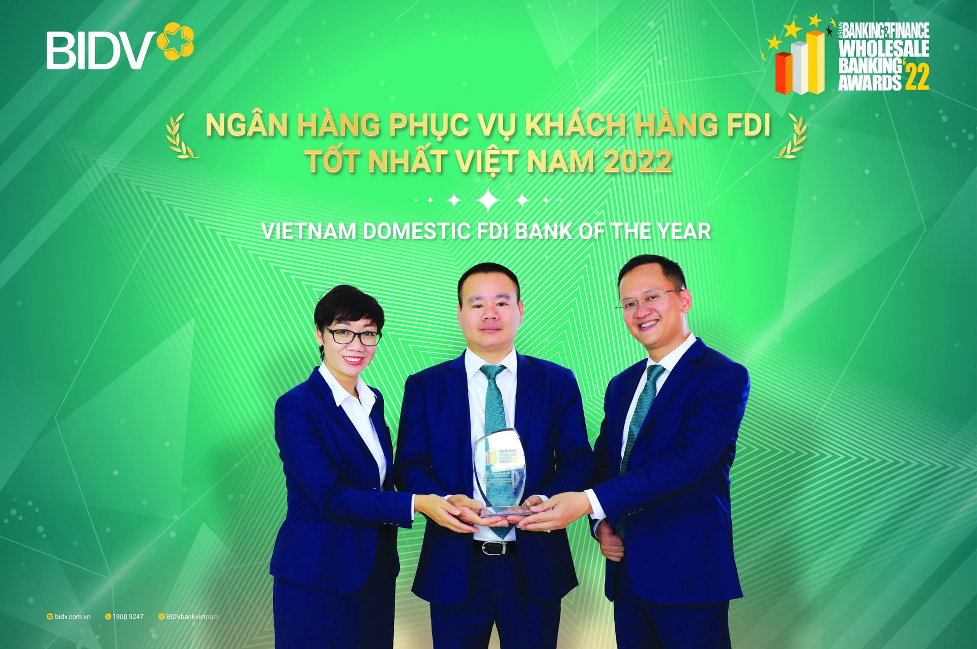 Asian Banking & Finance: BIDV là “Ngân hàng phục vụ khách hàng FDI tốt nhất Việt Nam năm 2022”