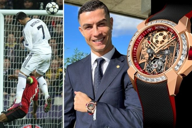Cận cảnh chiếc đồng hồ siêu đặc biệt Cristiano Ronaldo trình làng trong ngày ‘bị đuổi việc’