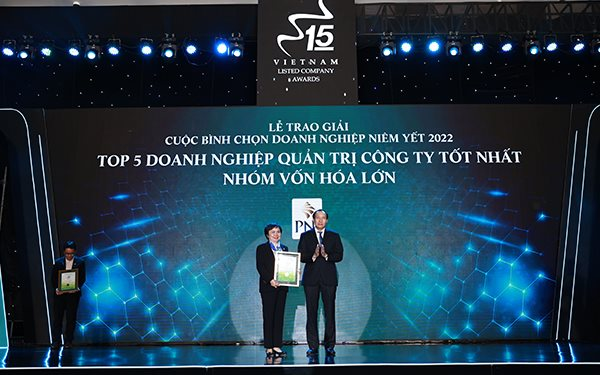 PNJ góp mặt trong top 5 doanh nghiệp niêm yết quản trị tốt năm 2022