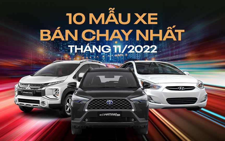 [Infographic] 10 mẫu ô tô bán chạy nhất tháng 11/2022: Ford Territory lọt top ngay tháng đầu tiên ra mắt