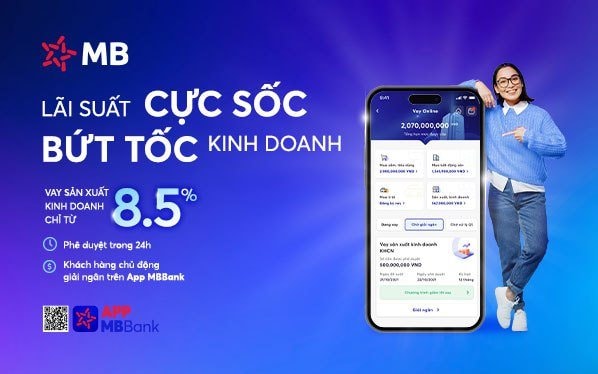 MB triển khai gói vay ưu đãi lãi suất, giải ngân online siêu tốc trong vòng 24 giờ