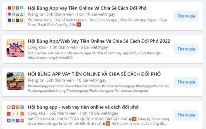 Facebook tràn lan hội nhóm hướng dẫn và chia sẻ cách... bùng app vay tiền