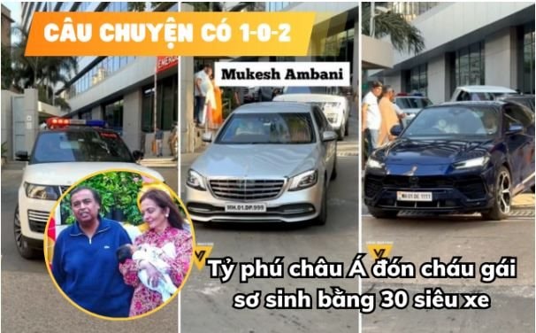 Tiểu thư sinh ra đã "ngậm kim cương": Tỷ phú giàu nhất châu Á cử 30 siêu xe trị giá 154 tỷ VNĐ "rước" cháu gái mới sinh về nhà