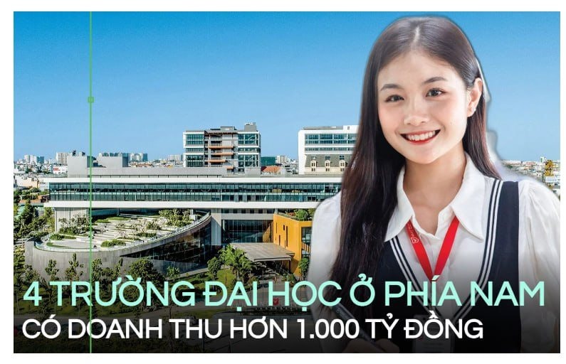 4 trường Đại học phía Nam có doanh thu trên nghìn tỷ đồng: Một trường dẫn đầu cả nước, thu về 4,8 tỷ đồng/ngày, học phí có thể lên đến gần 100 triệu đồng/học kì