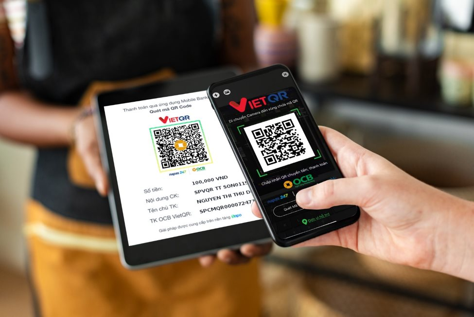 Giao dịch thanh toán an toàn bằng mã QR động của ngân hàng