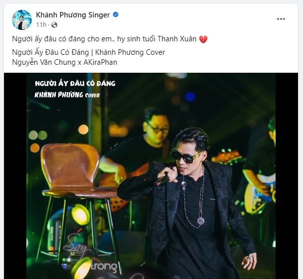 CEO BĐS Nhật Nam bị tạm giữ và động thái lạ của ca sĩ Khánh Phương: Cover bài hát “Người ấy đâu có đáng” và dòng trạng thái “Người ấy đâu có đáng cho em hy sinh tuổi thanh xuân”