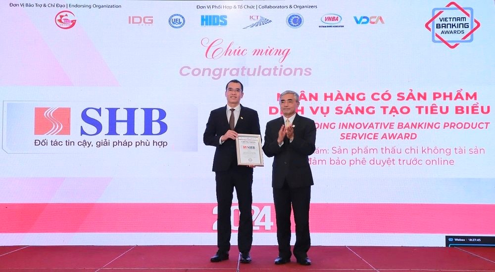 SHB được vinh danh là “Ngân hàng có sản phẩm dịch vụ sáng tạo tiêu biểu”