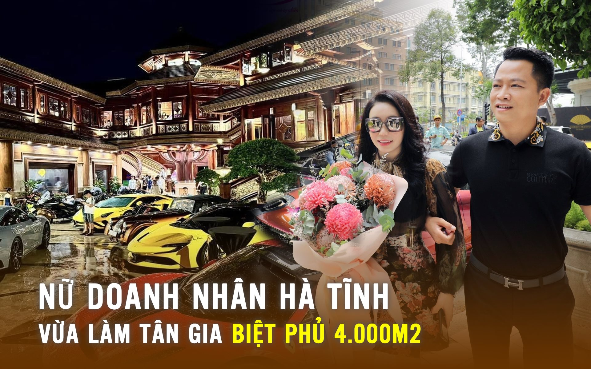 1 nữ doanh nhân gốc Hà Tĩnh mới làm tân gia biệt phủ 4.000m2 giữa TP.HCM, siêu xe đến chật ních cả sân: Gia thế gây bất ngờ