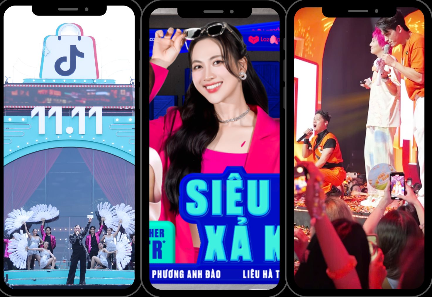 Cuộc đua khốc liệt ngày 11/11 giữa các sàn TMĐT: TikTok Shop và Shopee mời 2 dàn “anh trai” đến trợ lực, Lazada đưa Phương Anh Đào tới livestream tại kho hàng