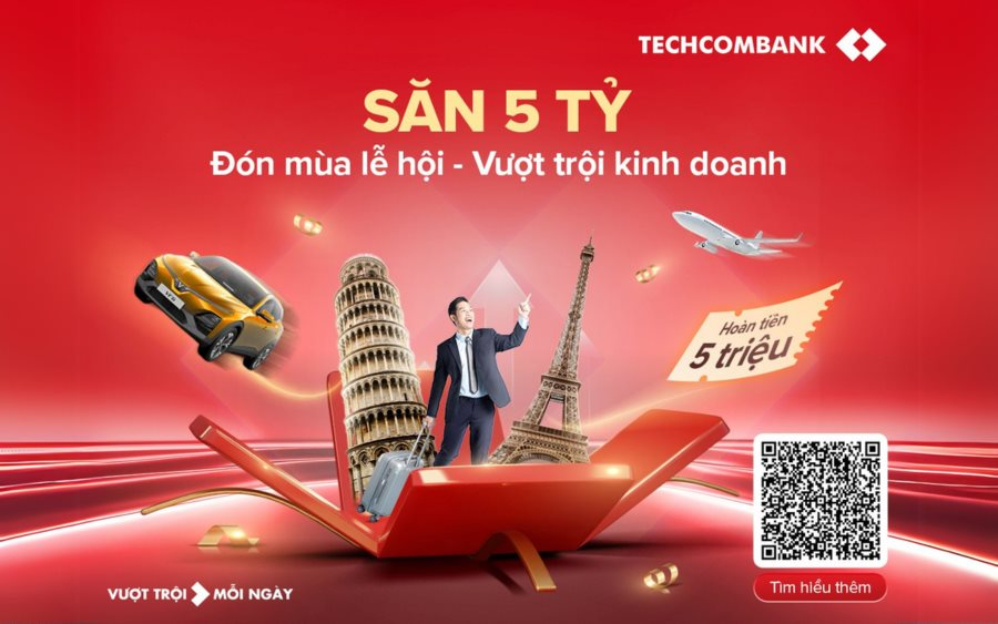 Đón mùa lễ hội, vượt trội kinh doanh cùng Techcombank với tổng giải thưởng lên đến 5 tỷ