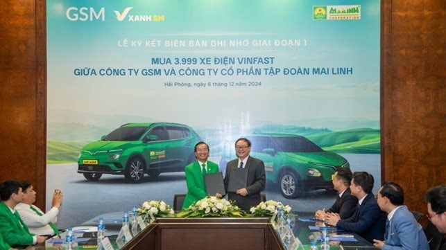 Taxi Mai Linh mua và thuê gần 4.000 xe điện VinFast từ GSM