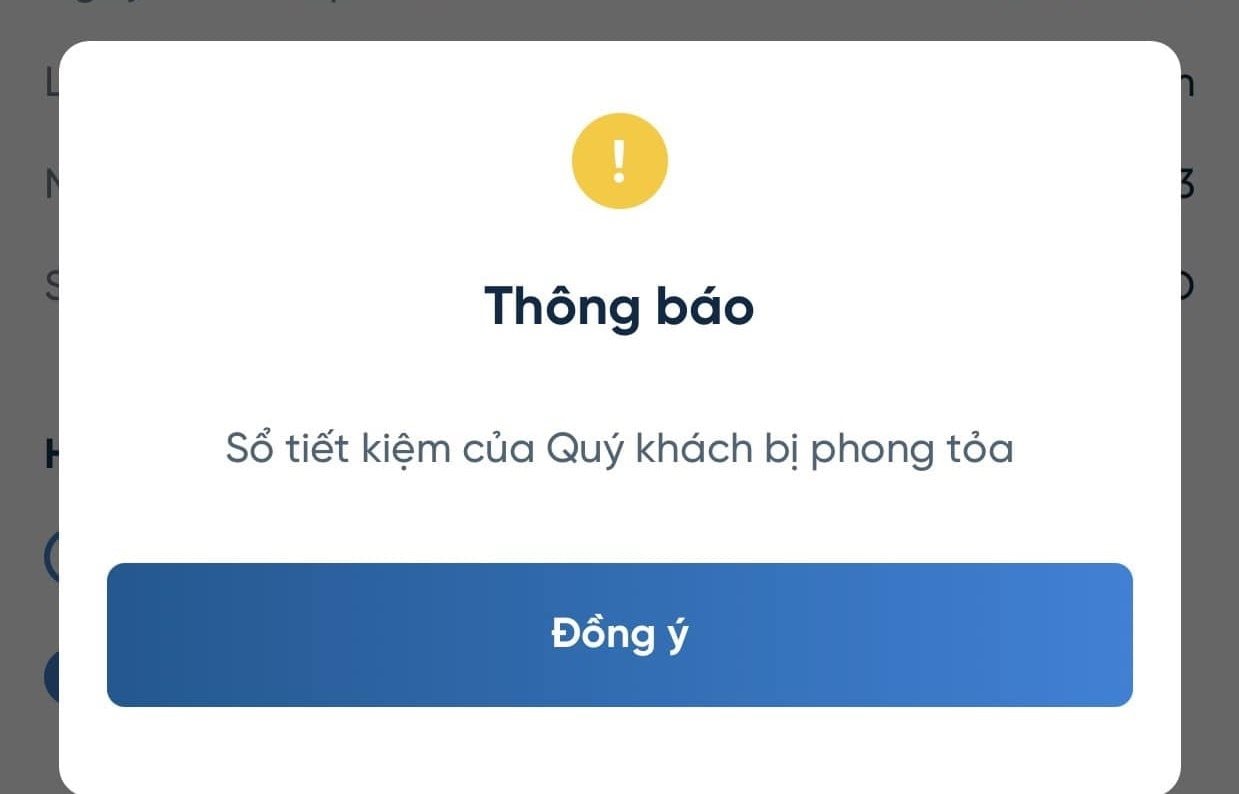 Sổ tiết kiệm có thể bị phong tỏa trong những trường hợp sau