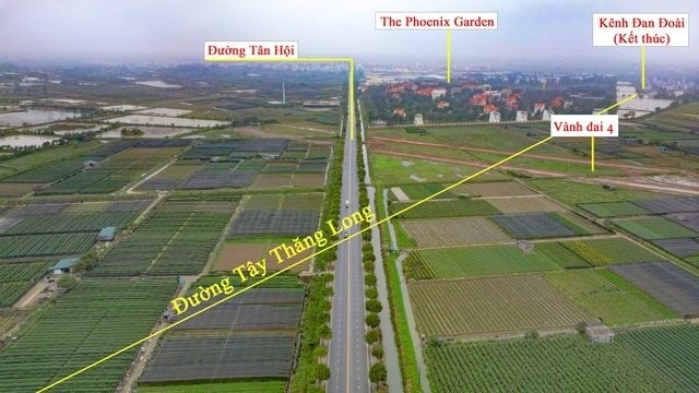 Tuyến đường Tây Thăng Long đoạn qua Đan Phượng dài 5,8km được đầu tư gần 1.300 tỷ kết nối 5 quận, huyện phía Tây Hà Nội chính thức khởi công