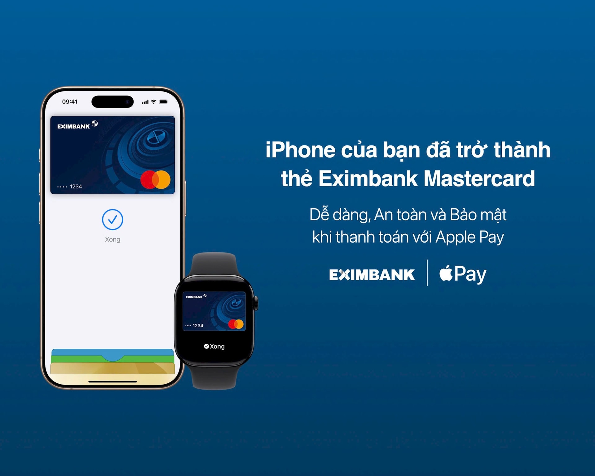 Thanh toán Apple Pay cùng Eximbank Mastercard: dễ dàng, an toàn và bảo mật