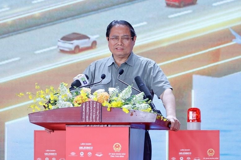 Thủ tướng yêu cầu liên danh Geleximco rút ngắn tiến độ ít nhất 6 tháng, hoàn thành tuyến cao tốc 20.000 tỷ qua Thái Bình - Nam Định trong năm 2026