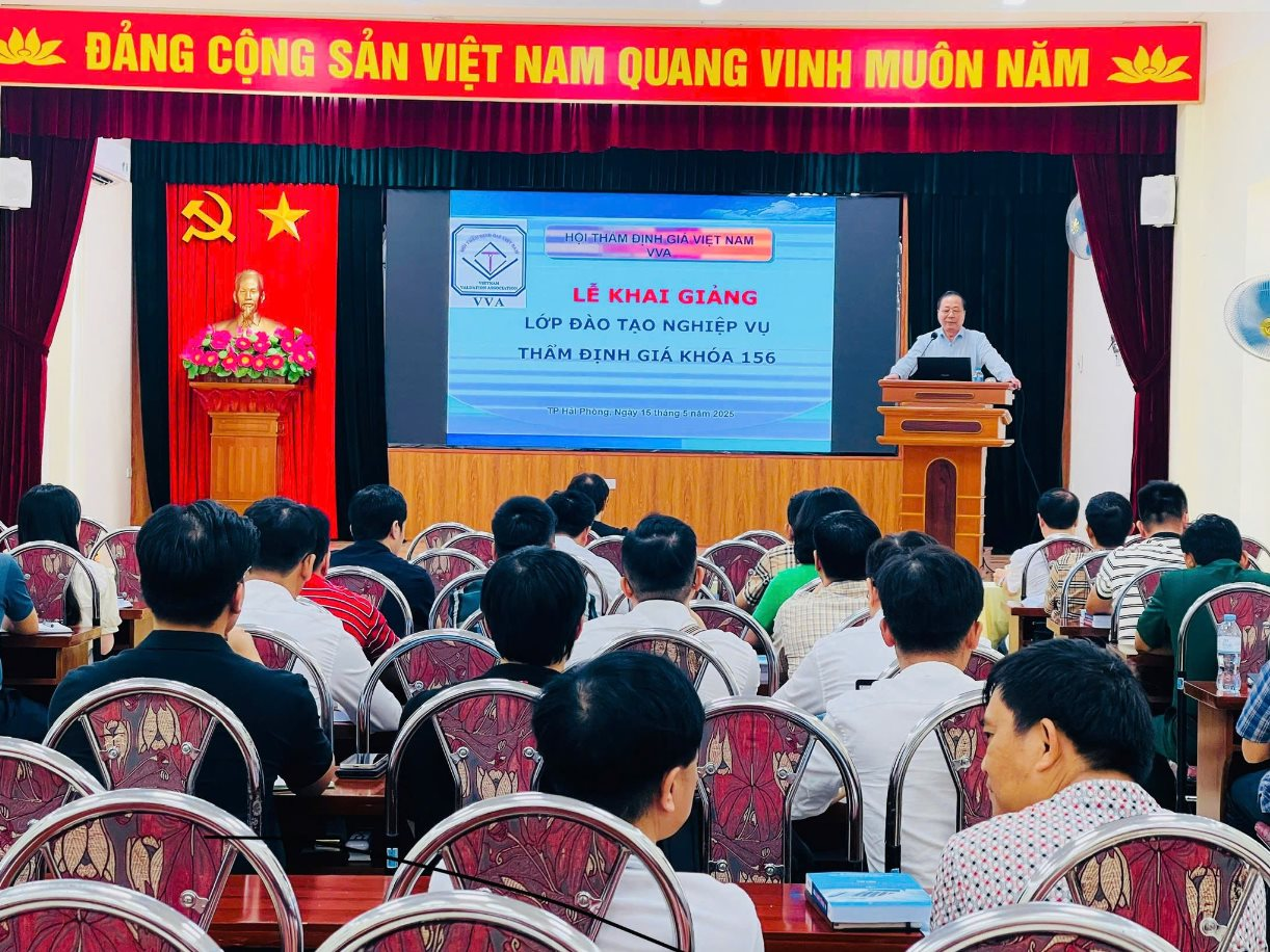 Khai giảng khóa đào tạo nghiệp vụ thẩm định giá K156 tại Hải Phòng