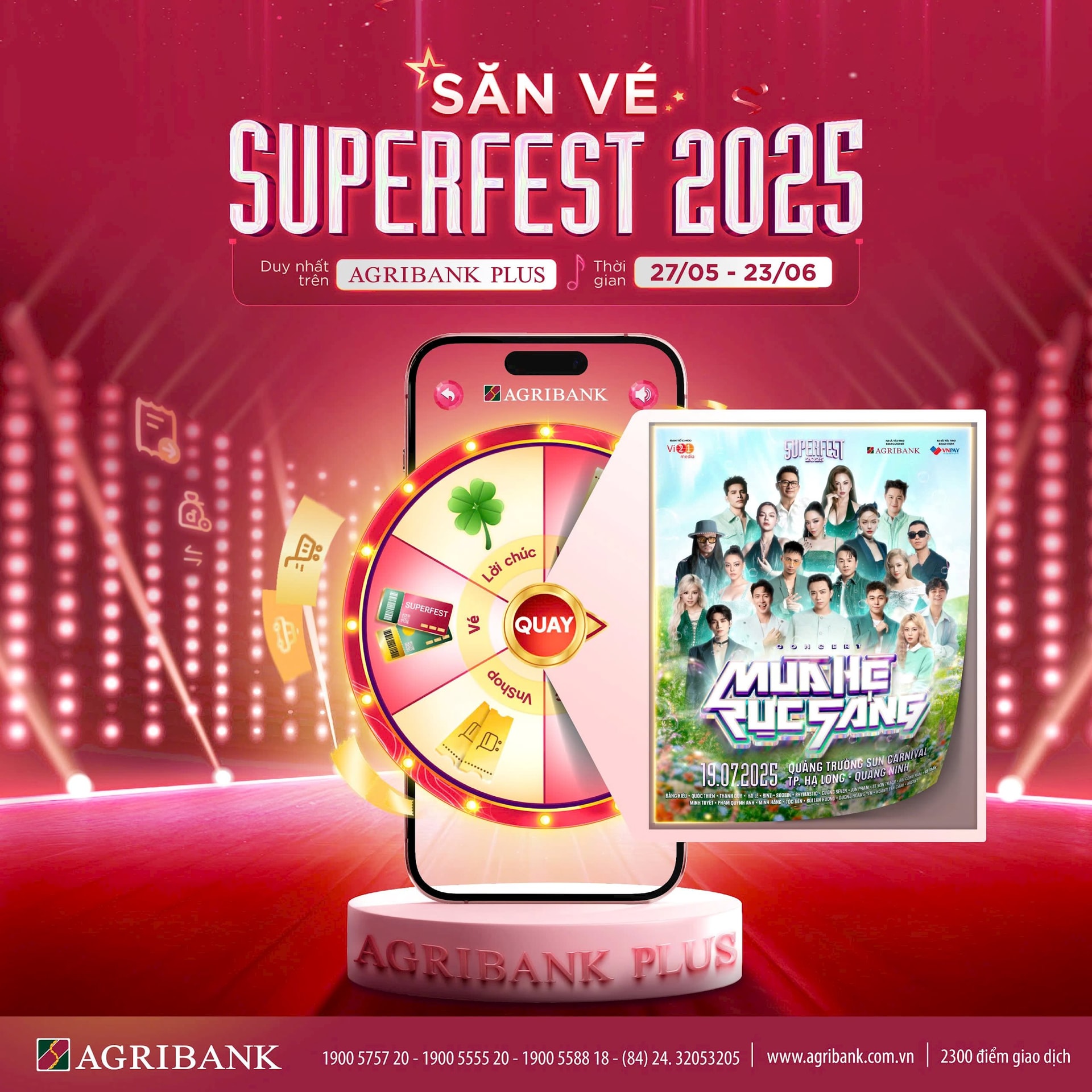 Bùng nổ trải nghiệm số cùng Agribank: “Săn - Tặng vé Superfest 2025” miễn phí, ưu đãi cực khủng