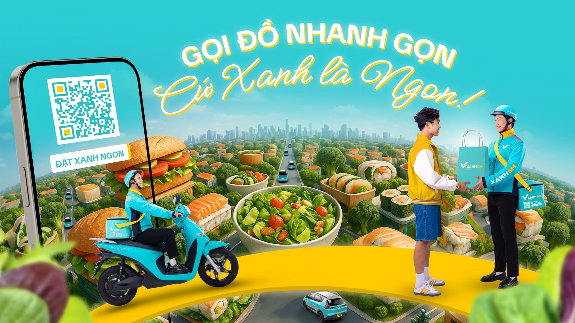 Xanh SM chính thức ra mắt dịch vụ giao đồ ăn – Xanh SM Ngon 