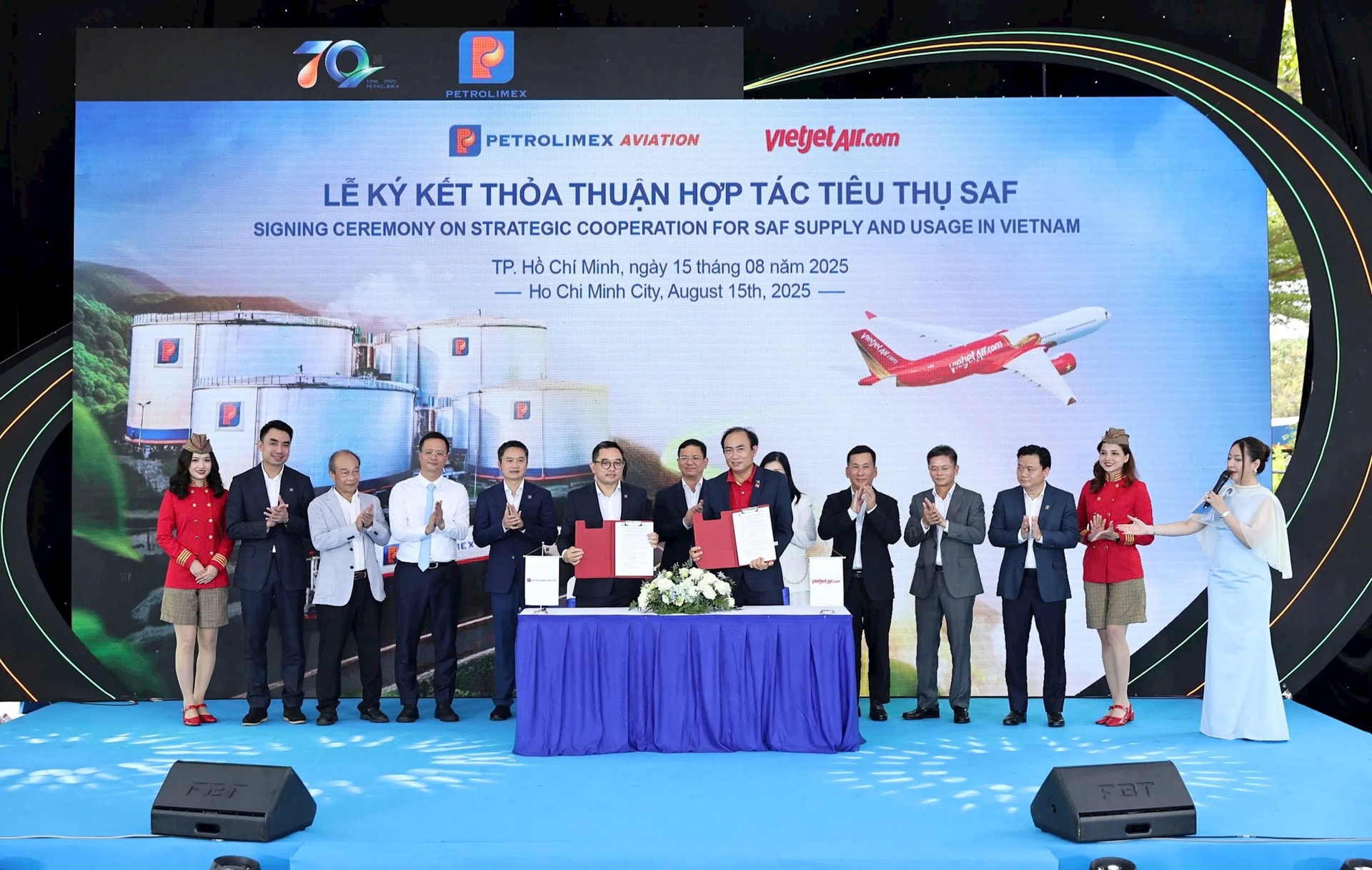 Hãng hàng không của tỷ phú Nguyễn Thị Phương Thảo sẽ sử dụng lô nhiên liệu hàng không bền vững đầu tiên tại Việt Nam, do Petrolimex pha trộn