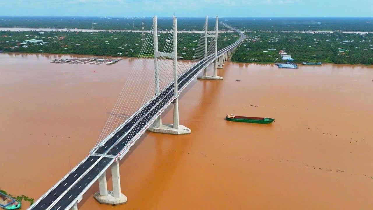 Vượt tiến độ 5 tháng, cầu Rạch Miễu 2 nối tỉnh Vĩnh Long và Đồng Tháp chính thức thông xe vào 19/8