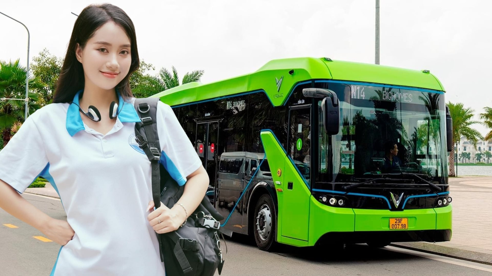 Từ 18/8, hàng ngàn sinh viên ở 2 trường ĐH này có thể bắt tuyến buýt điện mới của tỷ phú Phạm Nhật Vượng để đi học, được miễn phí vé đến hết 2025