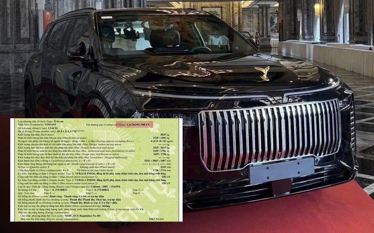 Lộ phiếu đăng kiểm xe limousine xịn nhất của VinFast: Có thật dùng động cơ hybrid?