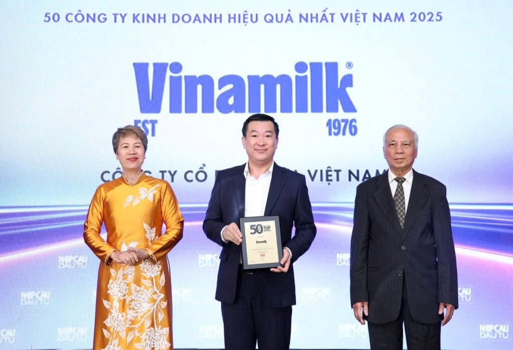 Vinamilk tiếp tục là một trong 50 công ty kinh doanh hiệu quả nhất Việt Nam