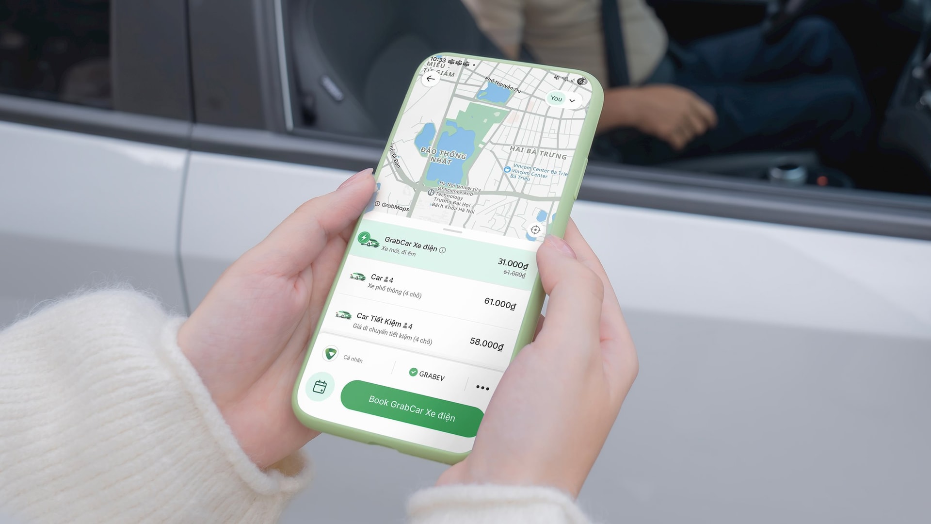 Grab thử nghiệm dịch vụ GrabCar xe điện tại Hà Nội