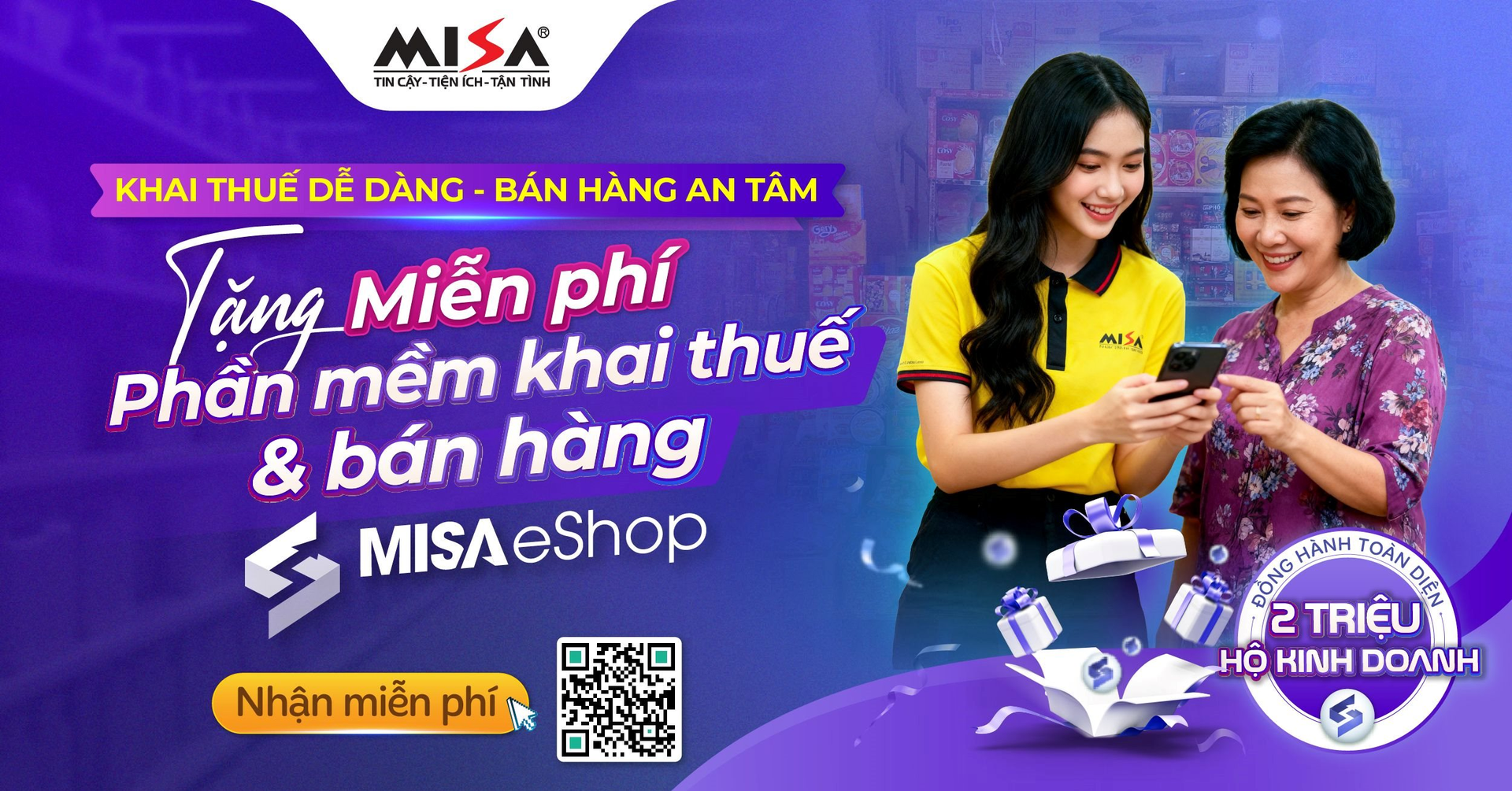MISA tặng miễn phí phần mềm cho 2 triệu hộ kinh doanh
