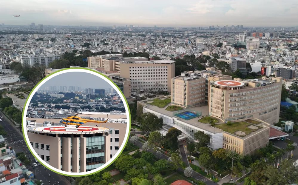 Bệnh viện duy nhất tại Việt Nam có 2 bãi đáp trực thăng, mới khánh thành toà nhà 1000 giường