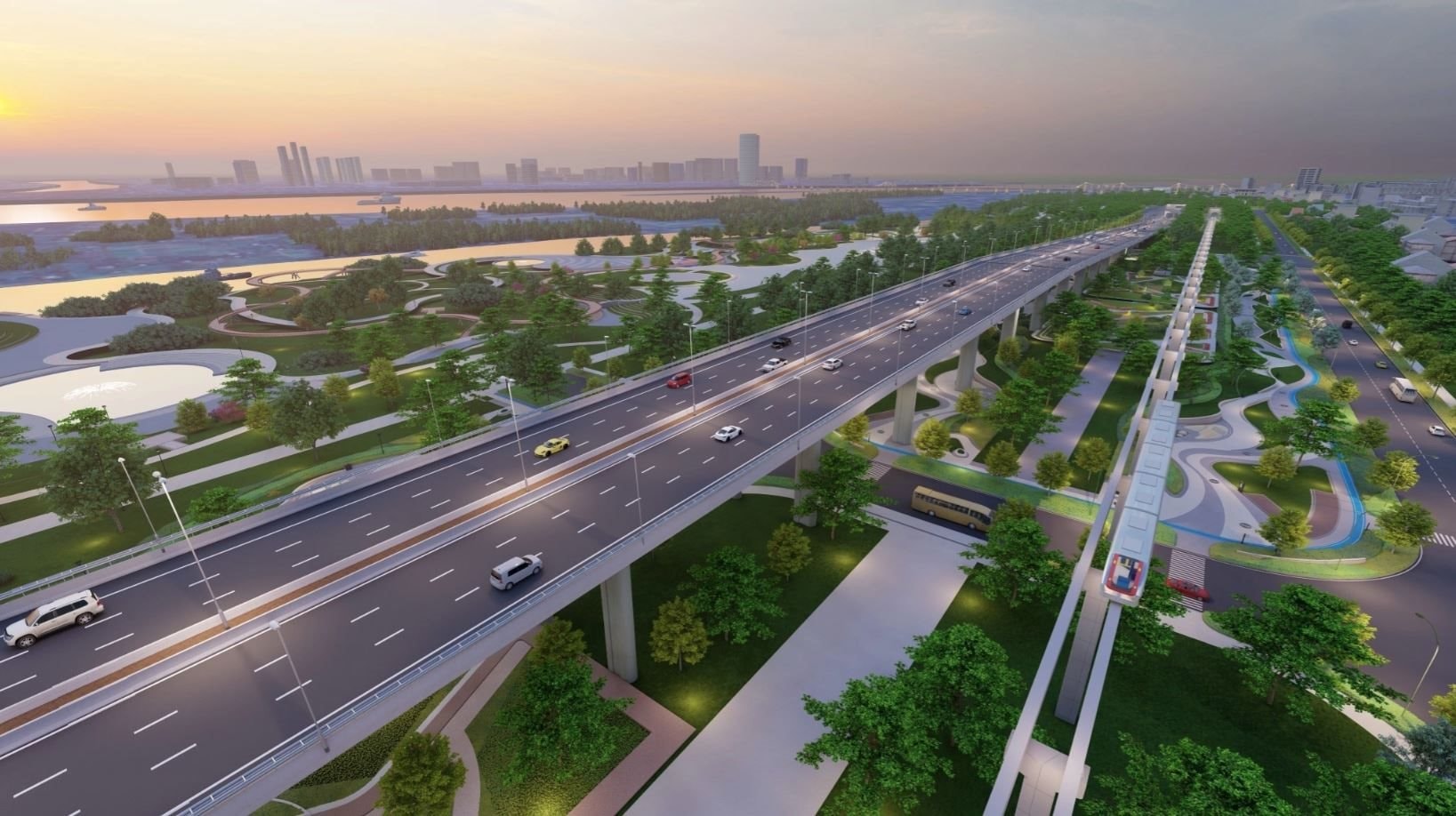 Liên danh Đèo Cả - Văn Phú – MIK - Đại Quang Minh đề xuất dự án đại lộ cảnh quan sông Hồng khoảng 338.000 tỷ đồng