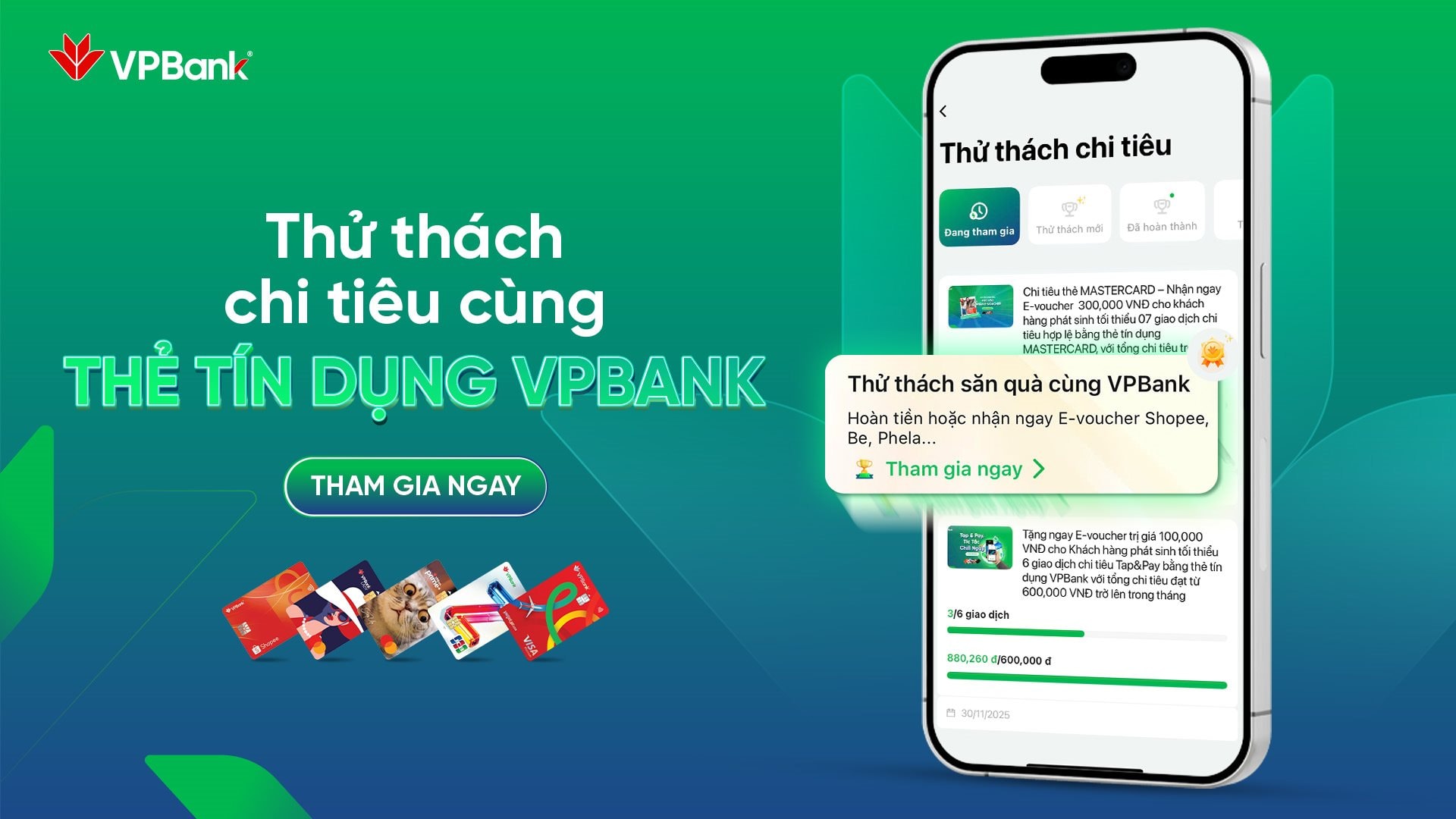 Chủ thẻ tín dụng VPBank trải nghiệm thử thách chi tiêu độc quyền trên NEO “săn” 11 tỷ đồng