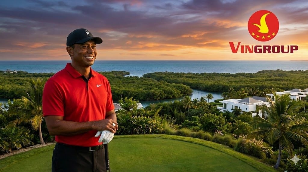 Huyền thoại Tiger Woods thiết kế sân golf cho tỷ phú Phạm Nhật Vượng