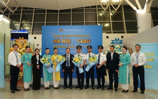Vietnam Airlines khai trương đường bay thẳng đầu tiên kết nối Hà Nội - Cebu