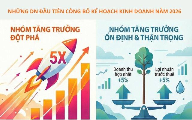 Những DN đầu tiên công bố kế hoạch kinh doanh 2026: Taseco Land tham vọng lãi gấp 5 lần, Đạm Cà Mau thận trọng dự kiến lãi ròng giảm 18%