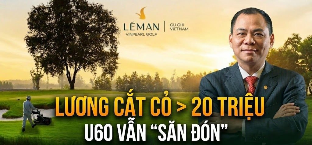 Hé lộ mức lương người cắt cỏ sân golf của tỷ phú Phạm Nhật Vượng, U60 vẫn được nhận