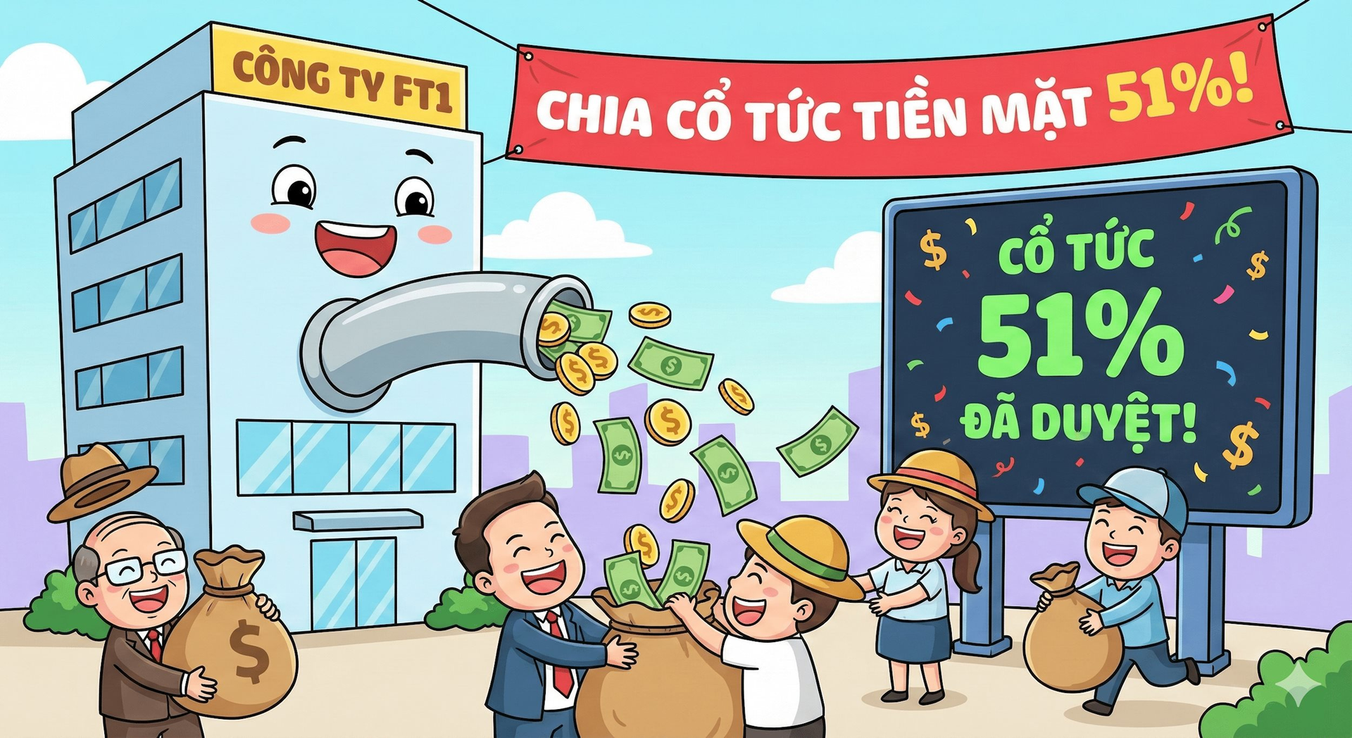 Một công ty chốt danh sách trả cổ tức tiền mặt "khủng" tỷ lệ 51% vào ngày mai 