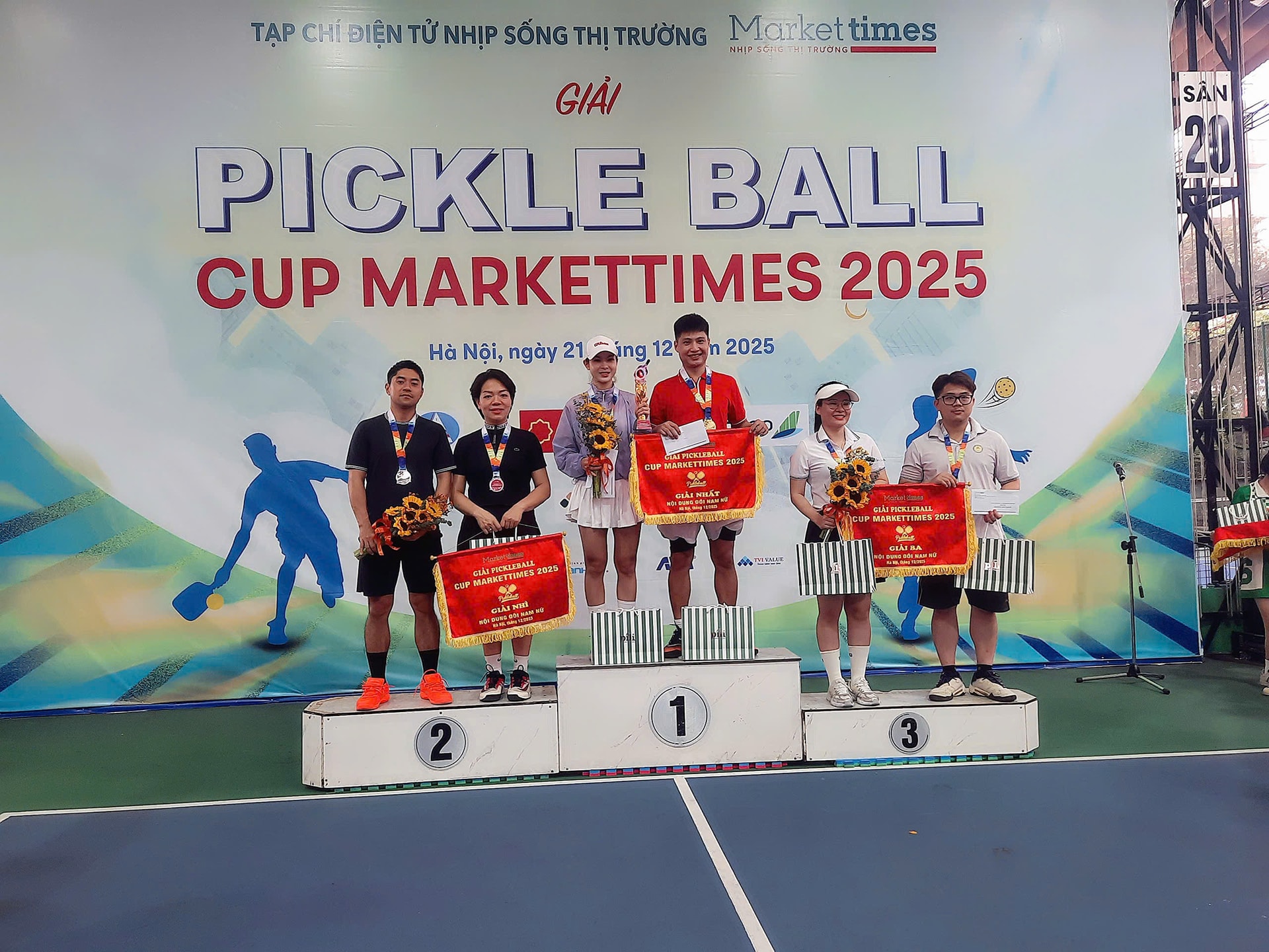 Giải Pickleball Cup Markettimes 2025 thành công tốt đẹp