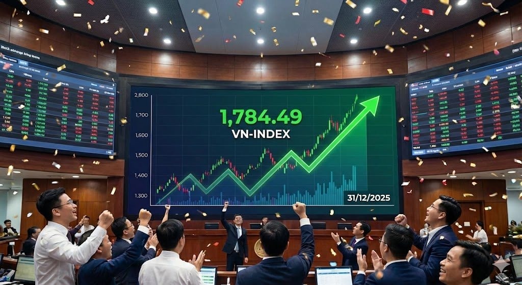Chứng khoán Việt Nam lên cao nhất lịch sử trong phiên giao dịch cuối năm 2025