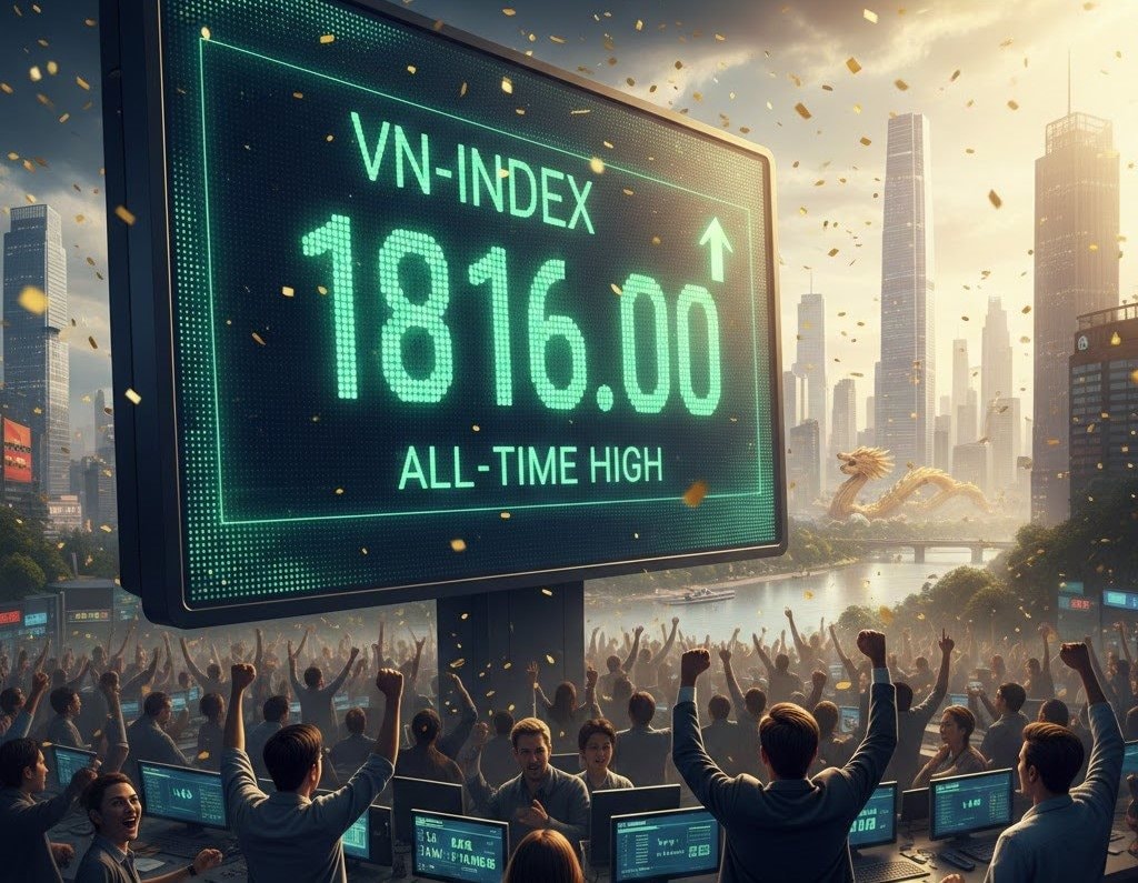Chứng khoán Việt Nam chính thức vượt 1.800 điểm, lập kỷ lục chưa từng có