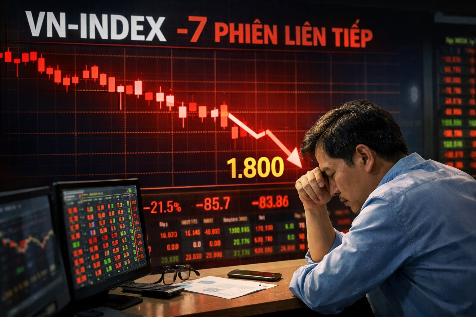 Chuỗi giảm điểm dài nhất 7 năm của chứng khoán Việt Nam bao giờ kết thúc?