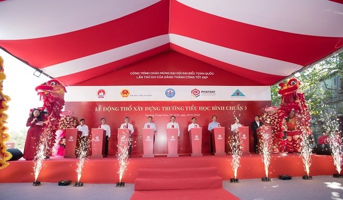 Phát Đạt (PDR) tài trợ 100% kinh phí xây dựng trường tiểu học Bình Chuẩn 3 