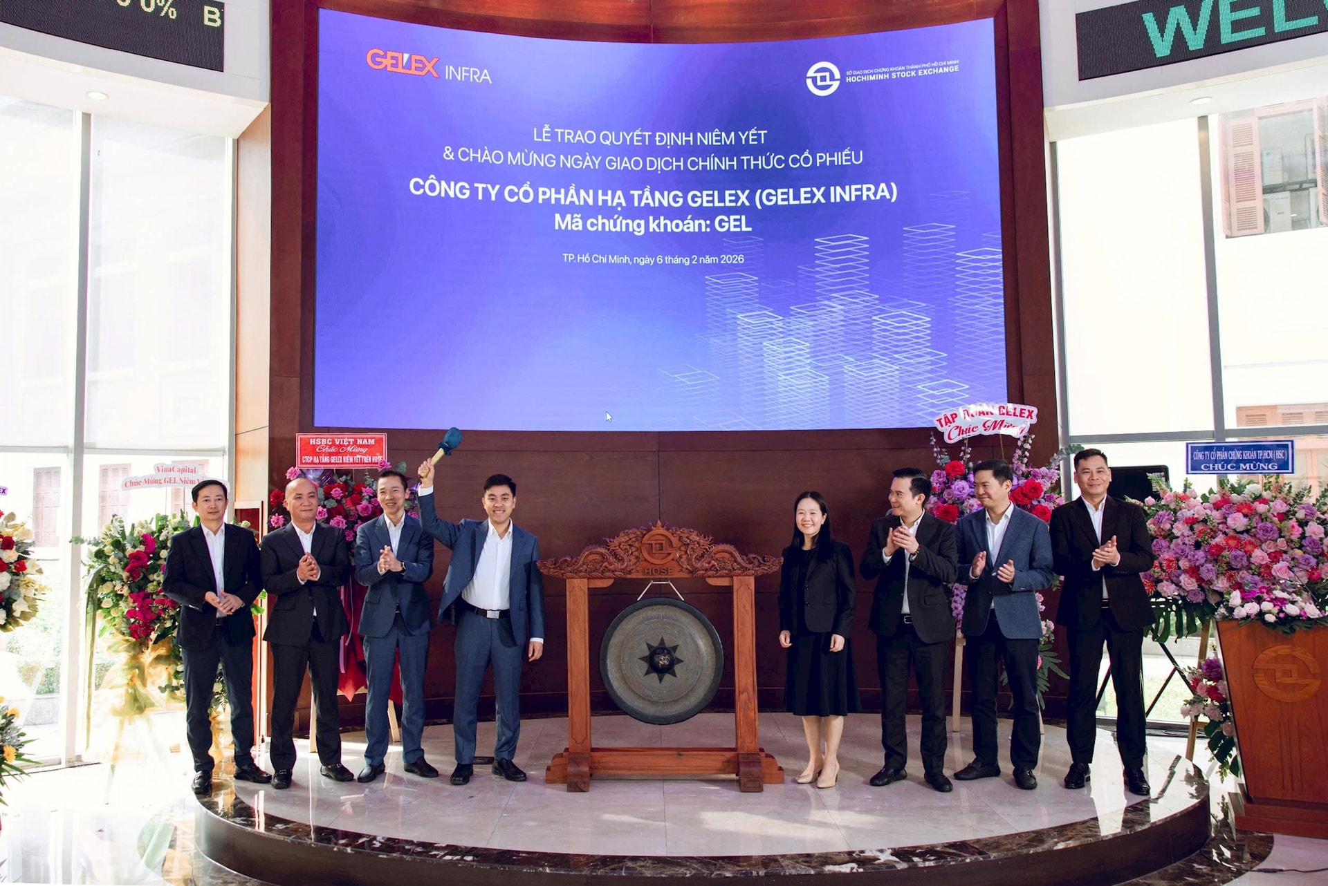 Hạ tầng GELEX (GEL) tăng kịch trần phiên giao dịch đầu tiên