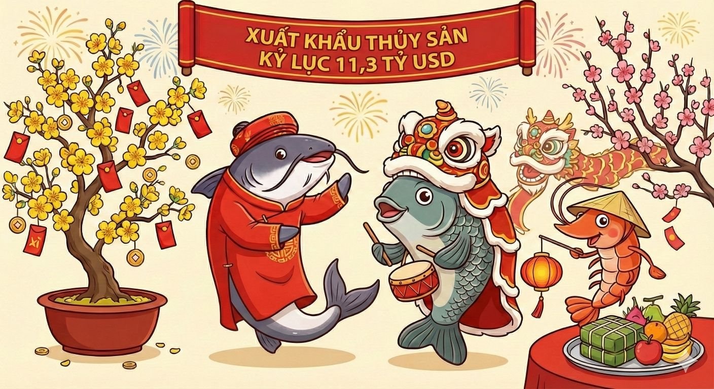 XK thủy sản 2025 kỷ lục 11,3 tỷ USD: 1 DN bán cá rô phi có lợi nhuận tăng gấp 21 lần, "Nữ hoàng cá tra" Vĩnh Hoàn hụt hơi Q4, Vua tôm Minh Phú thoát lỗ 