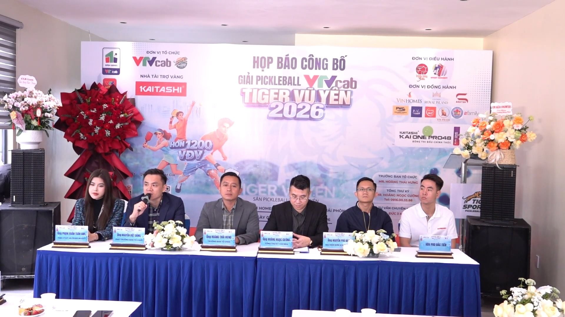 Hơn 1.200 vận động viên tranh Giải Pickleball VTVcab Tiger Vũ Yên 2026