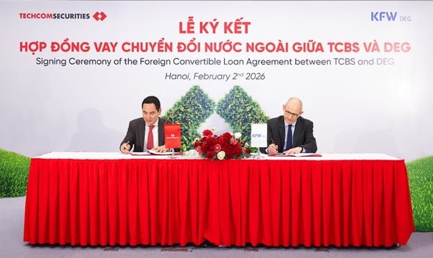 TCBS và đối tác DEG của Đức ký kết hợp tác với tổng giá trị tới 50 triệu USD 

