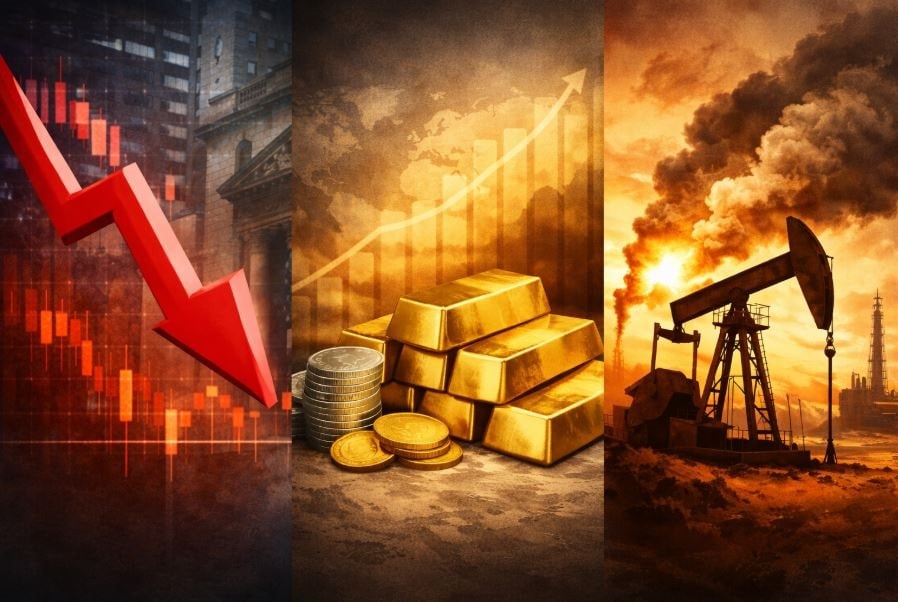 Thị trường ngày 28/2: Vàng và dầu tăng mạnh, chứng khoán Mỹ giảm mạnh nhất năm